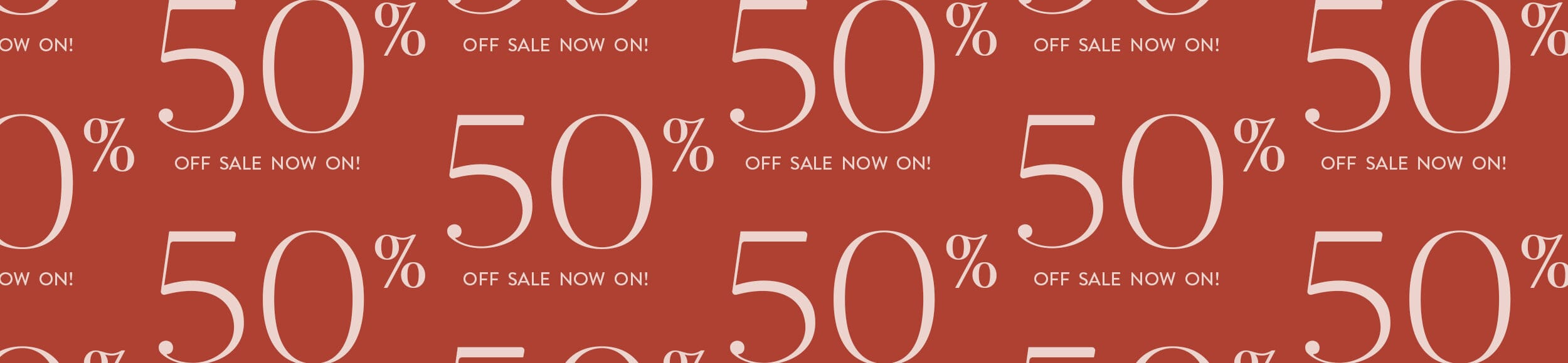 Boxing Day 50% off Sale