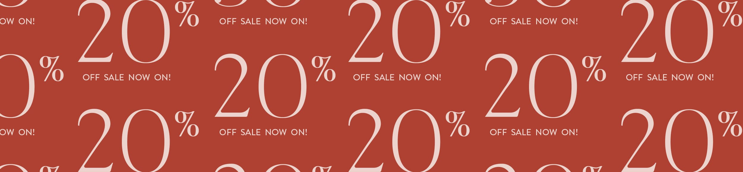 Boxing Day 20% off Sale
