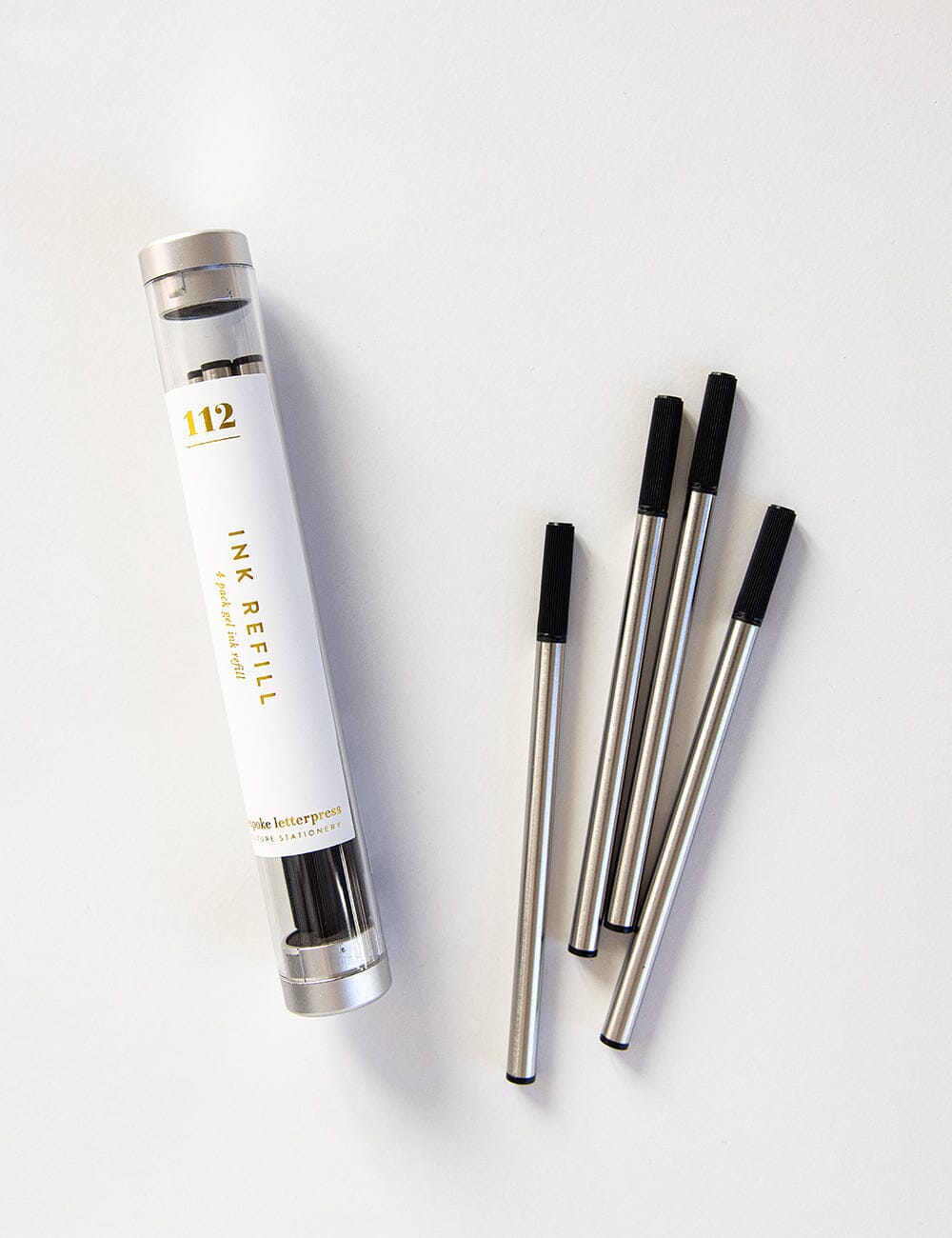 No. 112 Gel Ink Refill 4pk Pen Refills Bespoke Letterpress Black