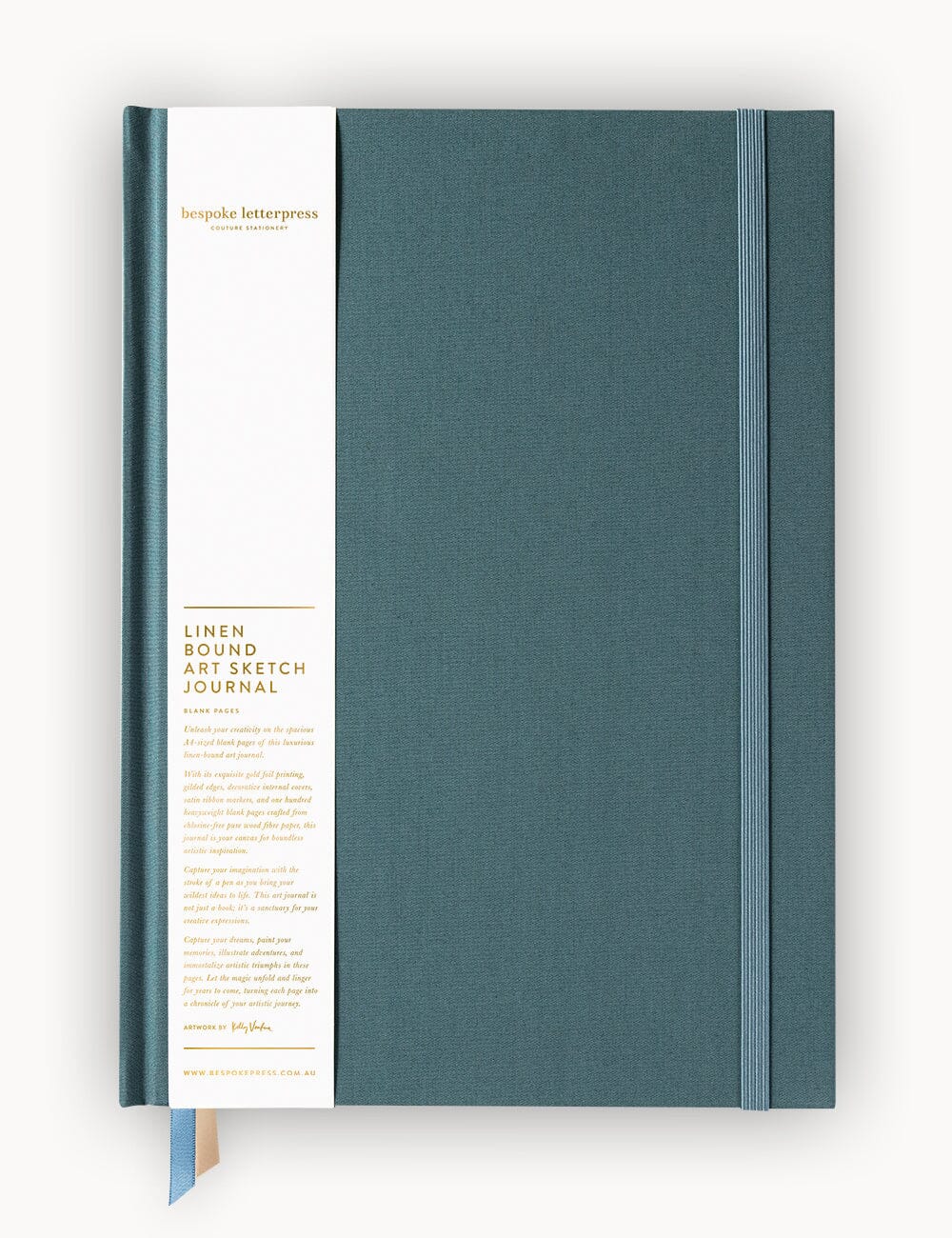 A4 Linen Bound Art Sketch Journal - Meadow Journals Bespoke Letterpress