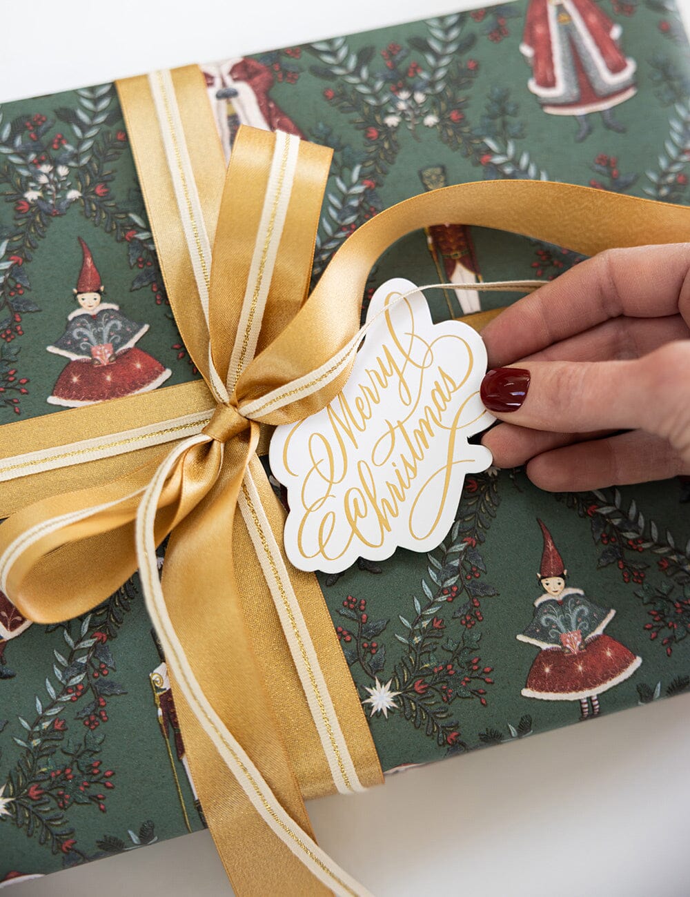 Gift Wrap Roll 30m - Mr & Mrs Claus Gift Wrapping Bespoke Letterpress