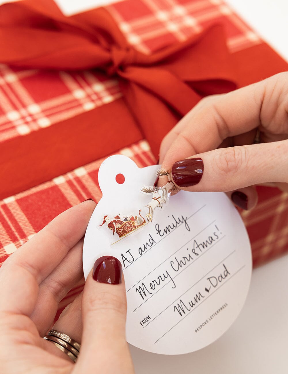 Gift Wrap Roll 30m - Christmas Red Check Plaid