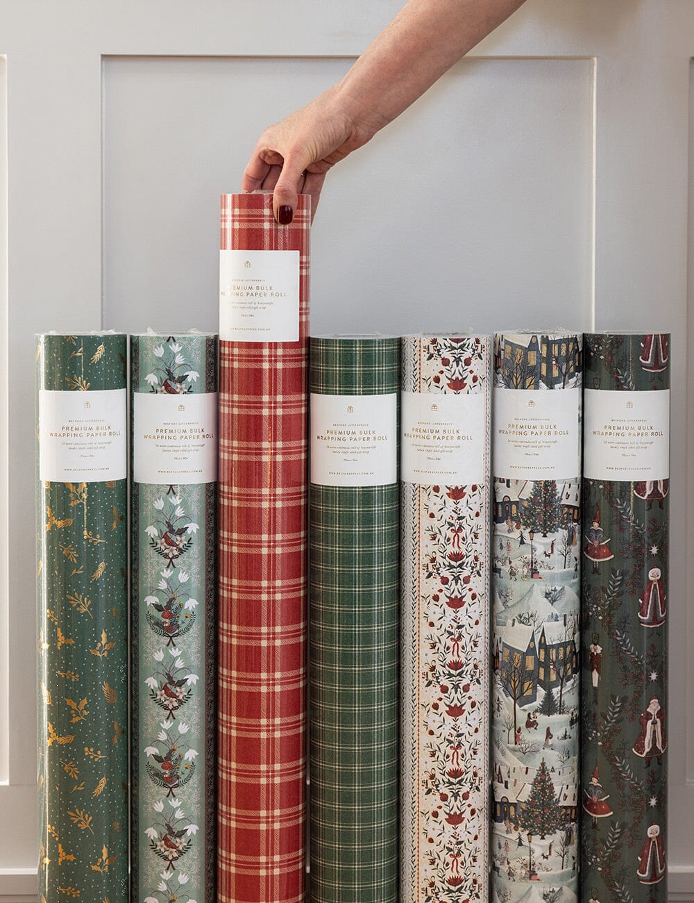 Gift Wrap Roll 30m - Christmas Red Check Plaid