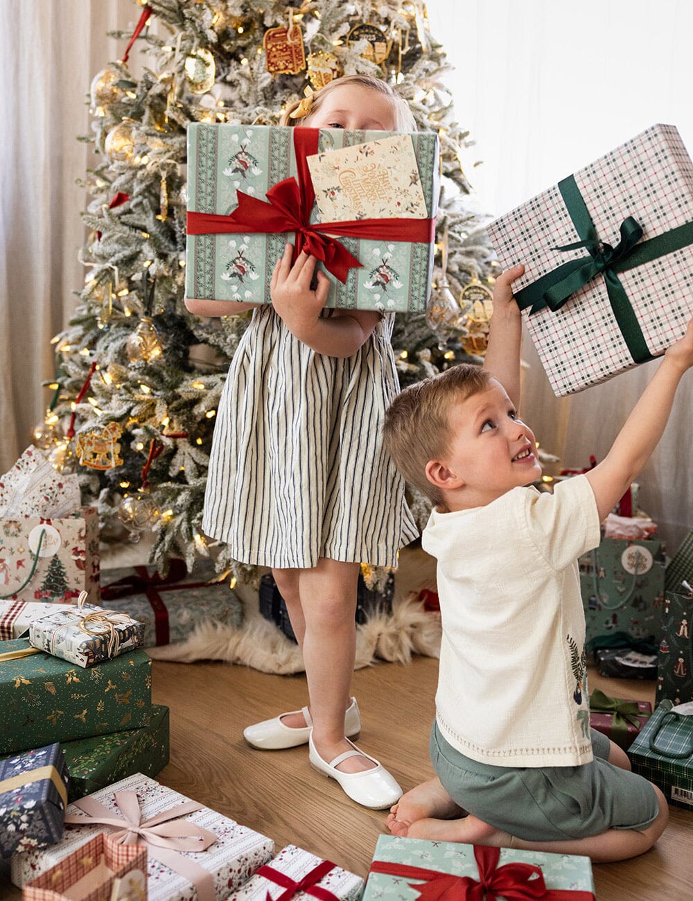 Gift Wrap Roll 30m - Christmas Songbirds