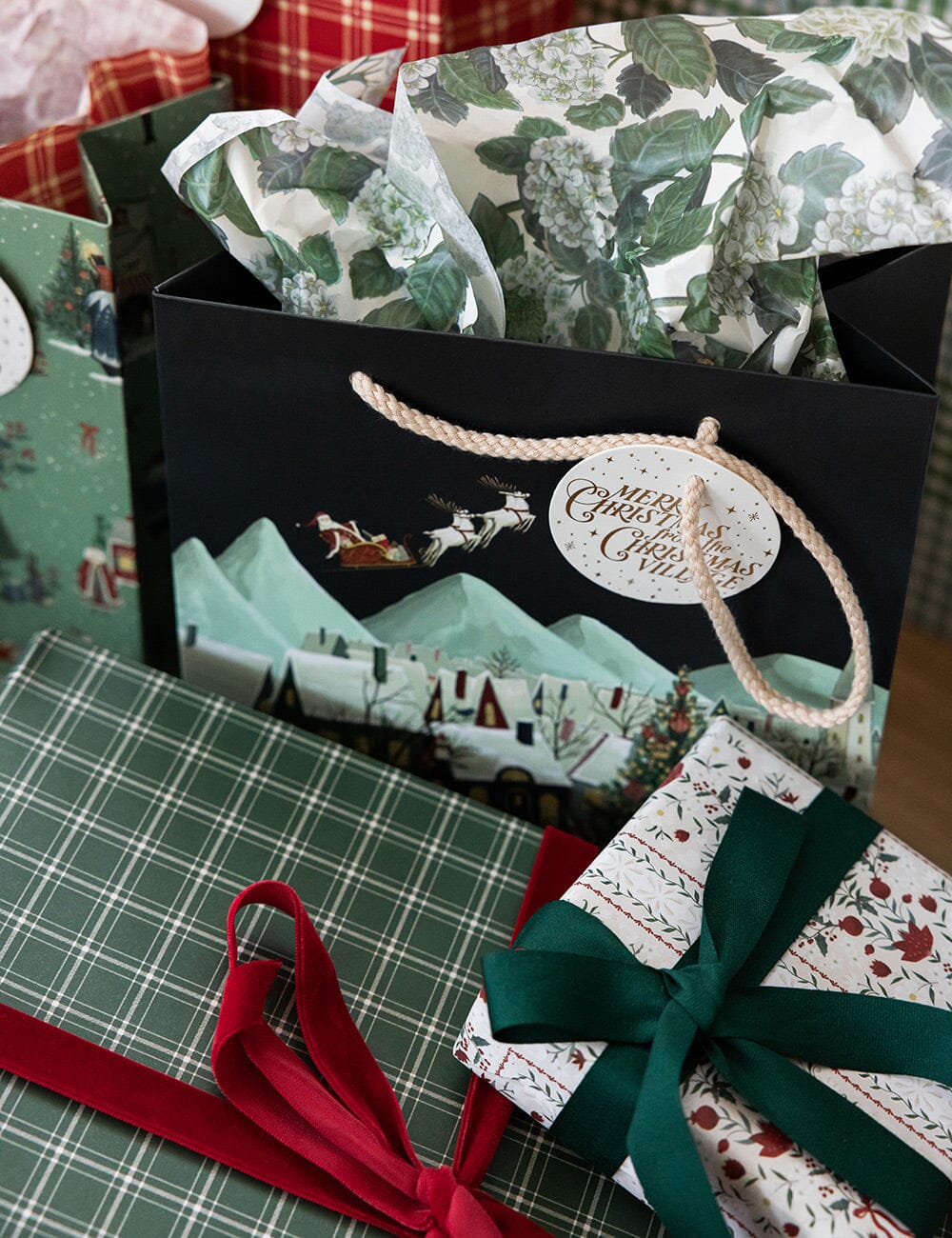 Gift Wrap Roll 30m - Spruce Tartan