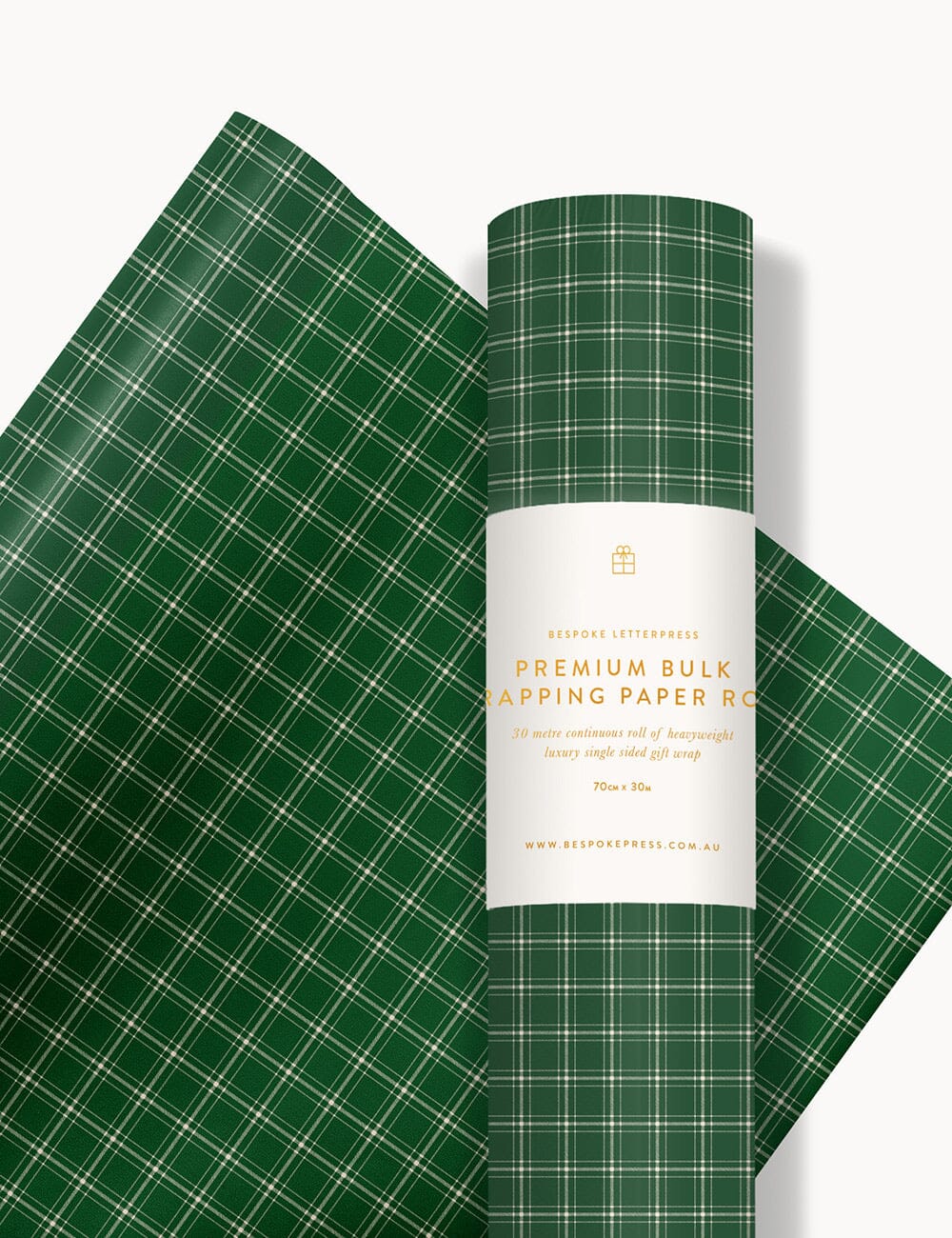 Gift Wrap Roll 30m - Spruce Tartan Gift Wrapping Bespoke Letterpress