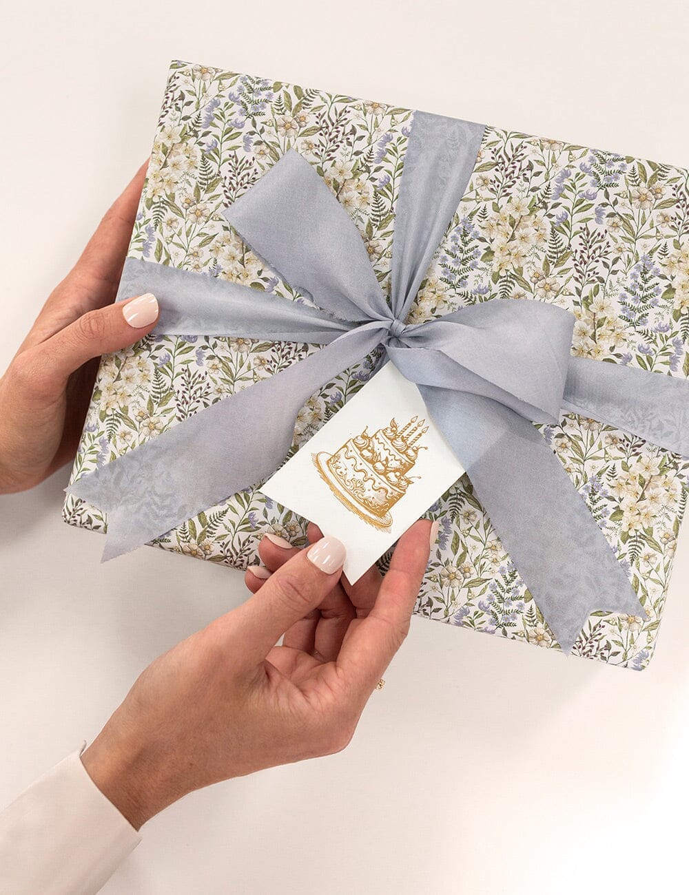 Gift Wrap Roll 30m - Forget Me Not Gift Wrapping Bespoke Letterpress