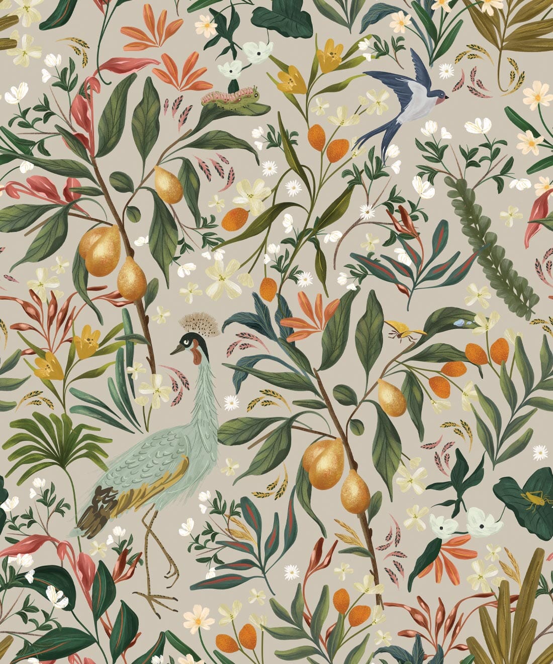 Balearic Cranes Wallpaper Wallpaper Milton & King