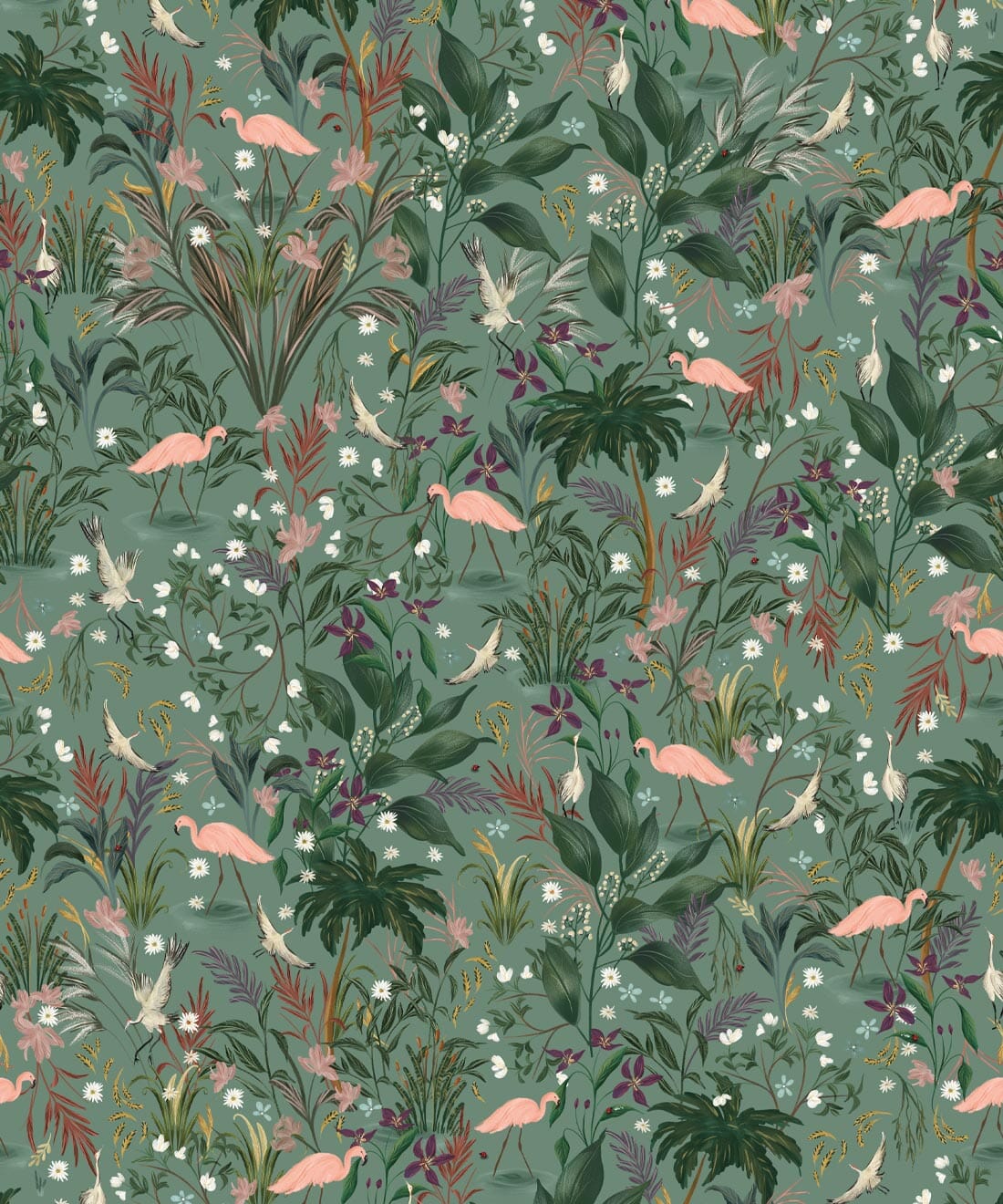 Bespoke Flamingos Wallpaper Wallpaper Milton & King
