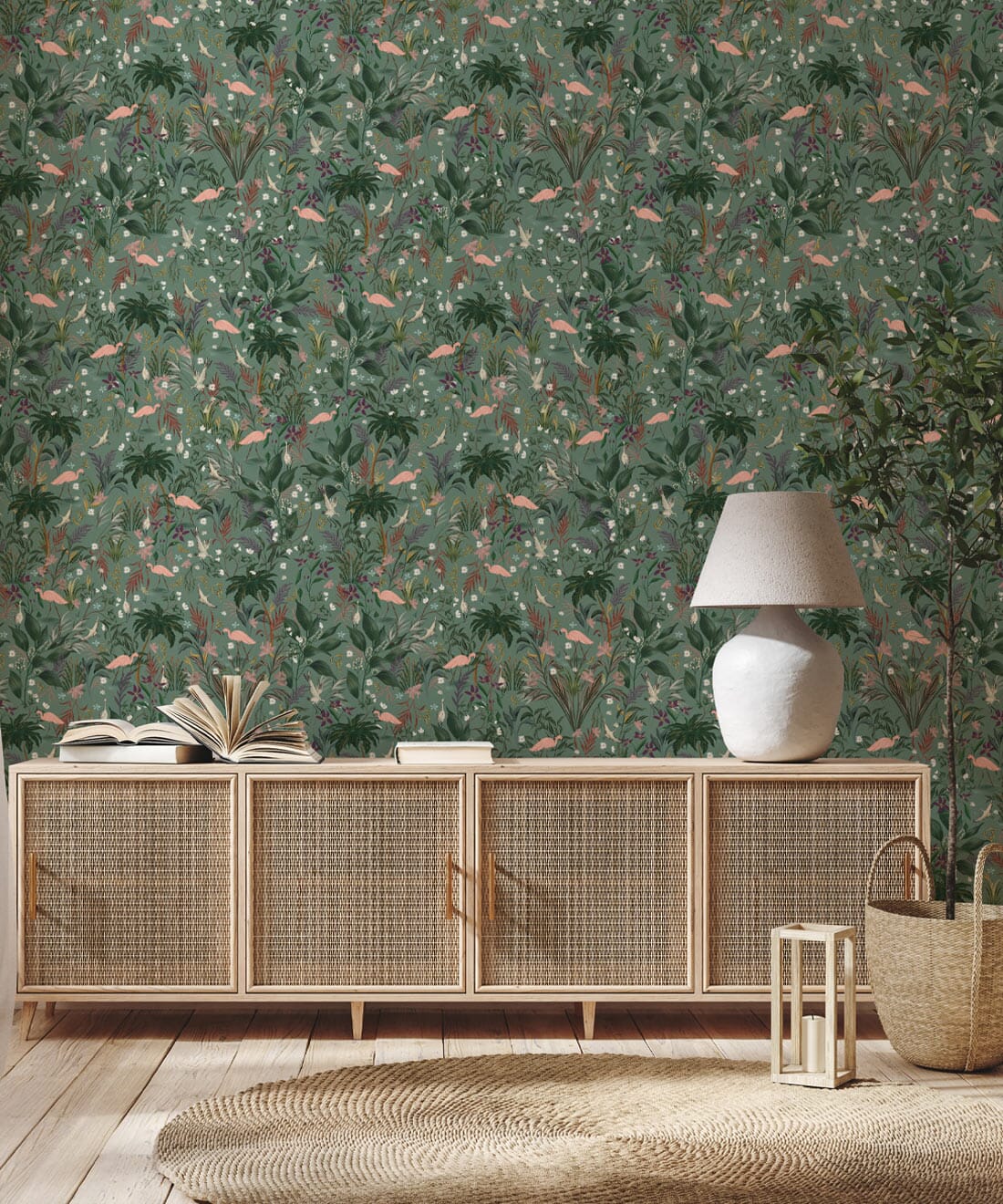 Bespoke Flamingos Wallpaper Wallpaper Milton & King