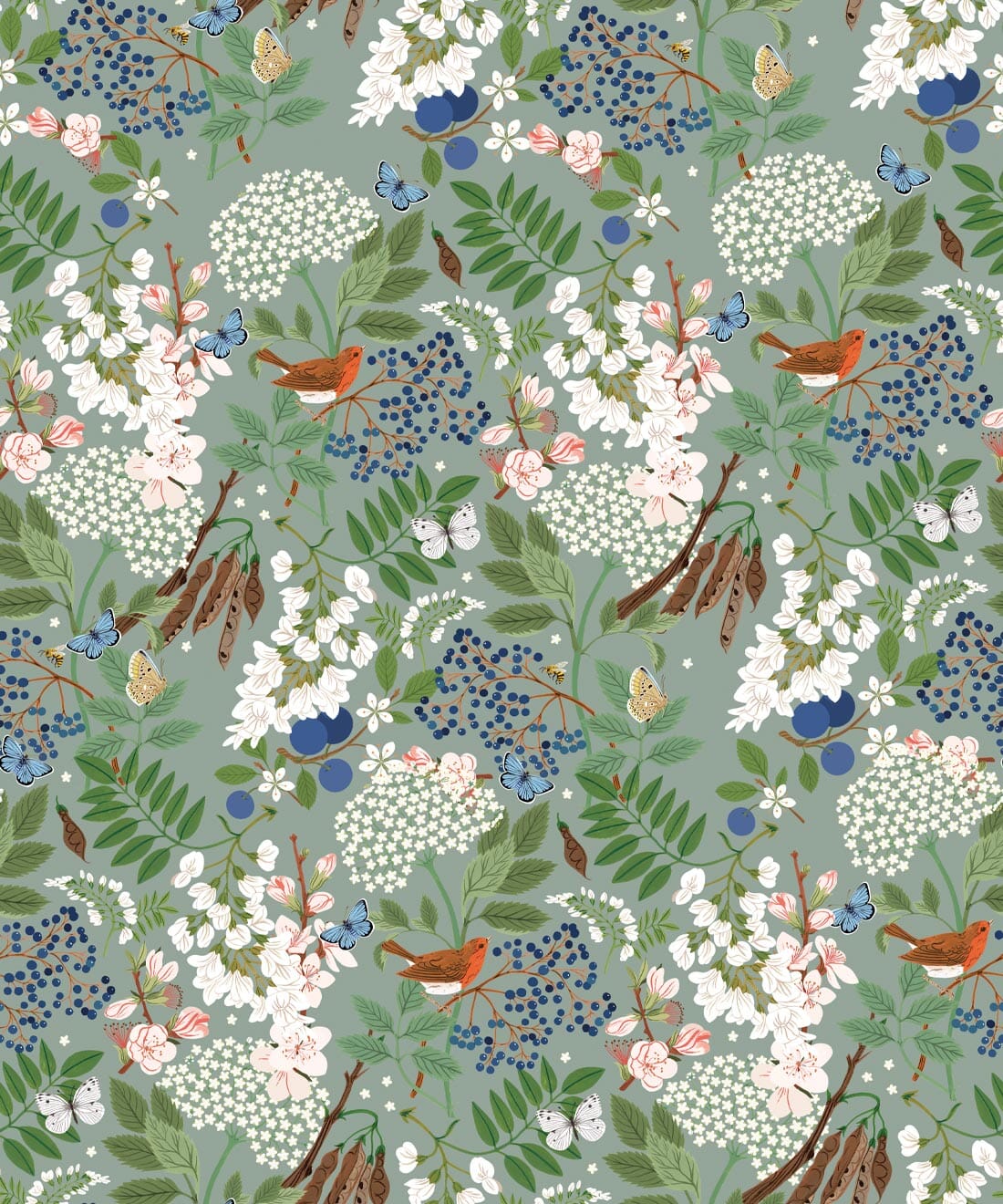 Sparrows Wallpaper Wallpaper Milton & King