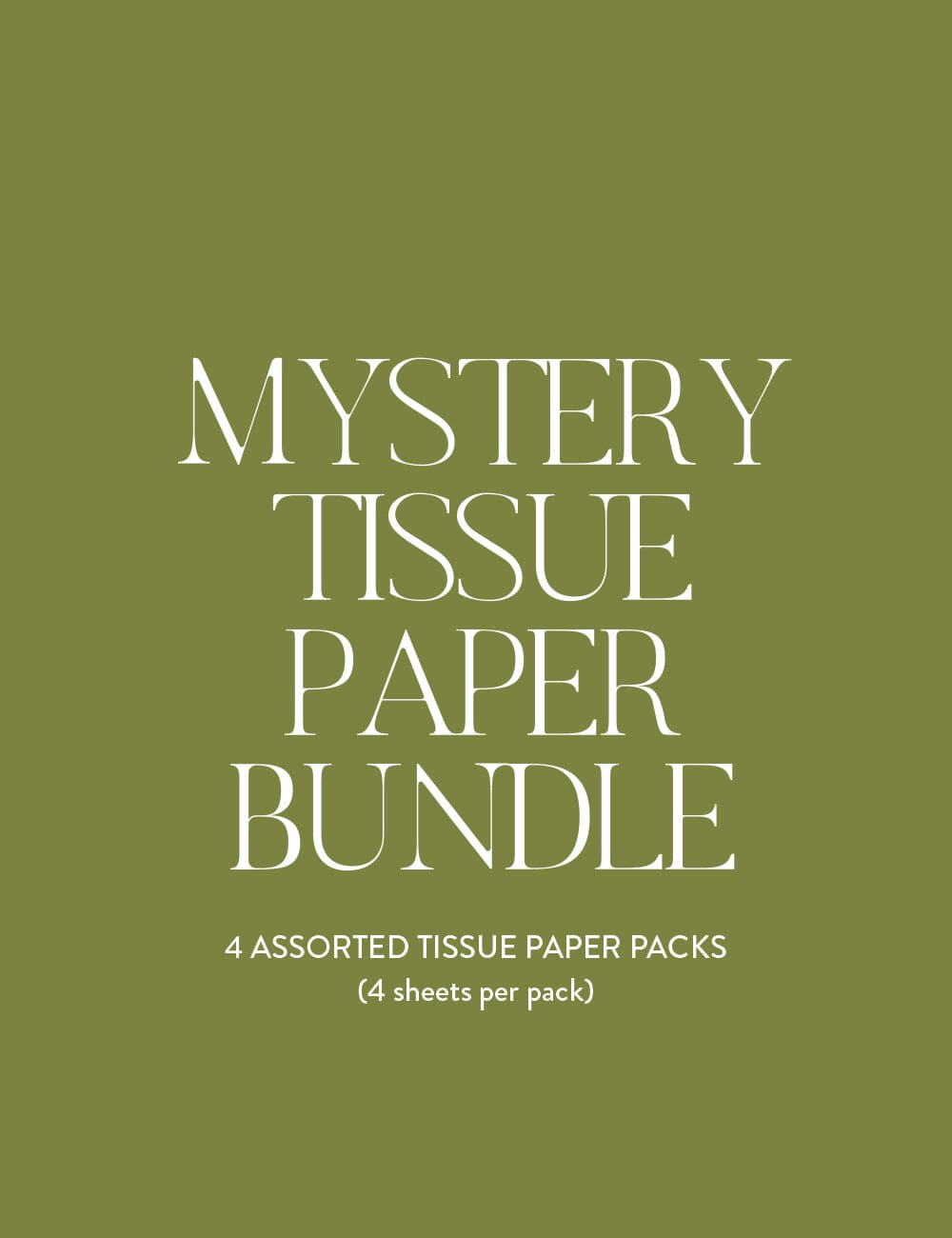 Mystery Tissue Paper Assorted Four x 4pks Tissue Paper Bespoke Letterpress