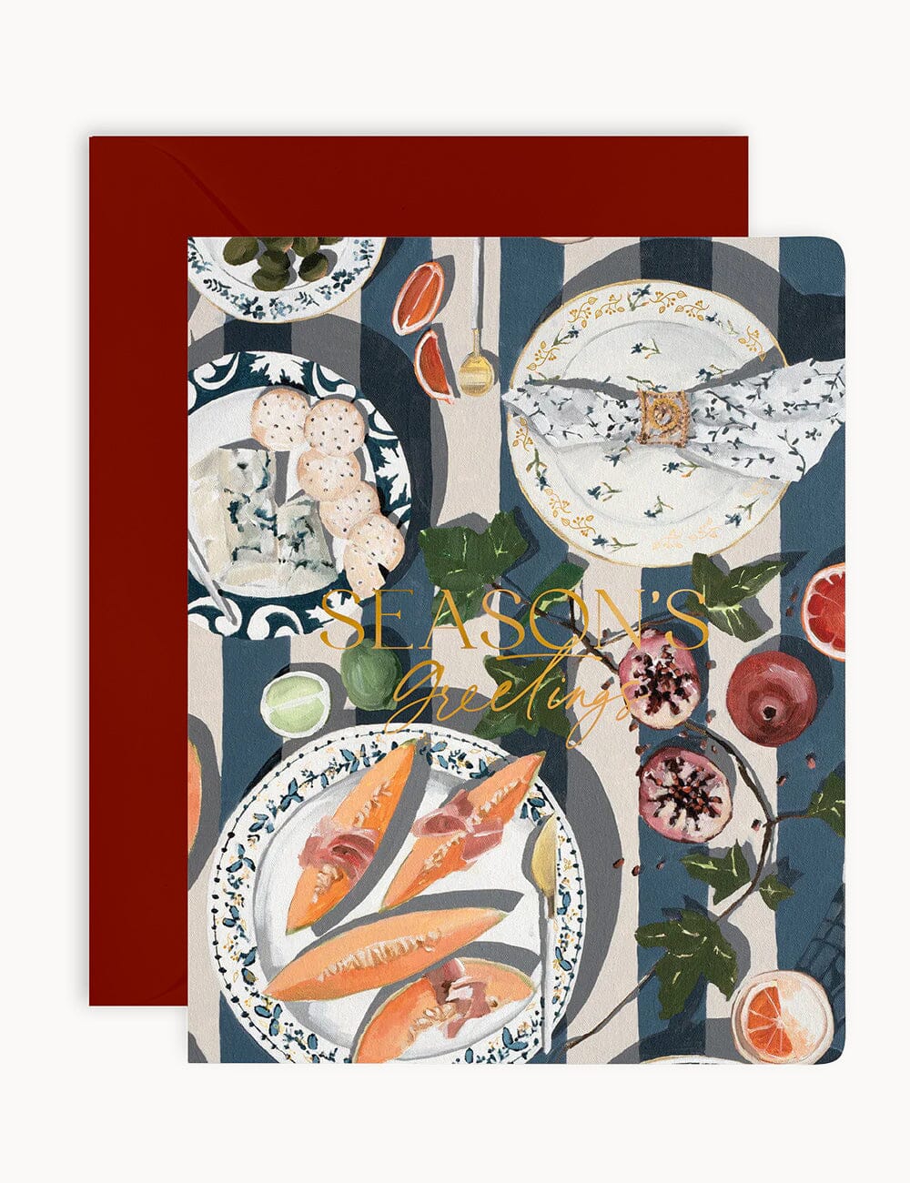 "Season's Greetings" Christmas Card Greeting Cards Bespoke Letterpress