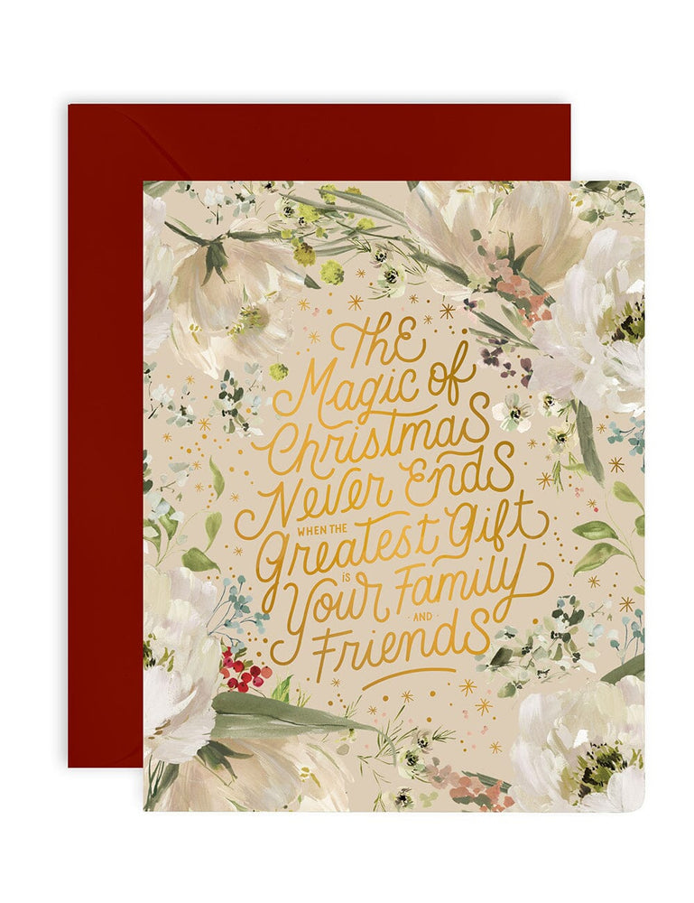 "The Magic of Christmas" Taupe Christmas Card Greeting Cards Bespoke Letterpress 