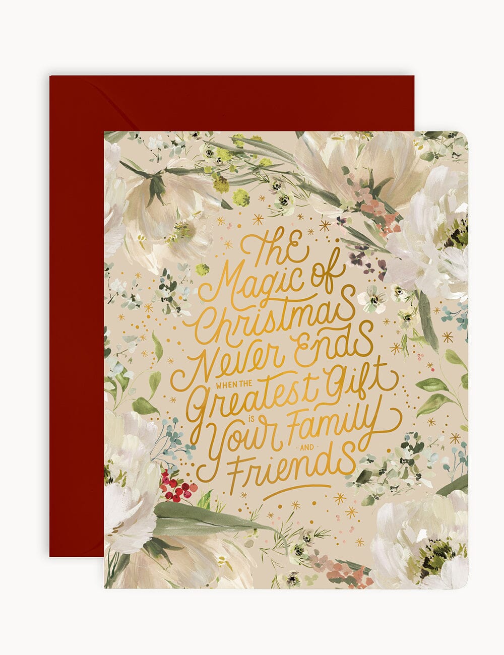 "The Magic of Christmas" Taupe Christmas Card Greeting Cards Bespoke Letterpress