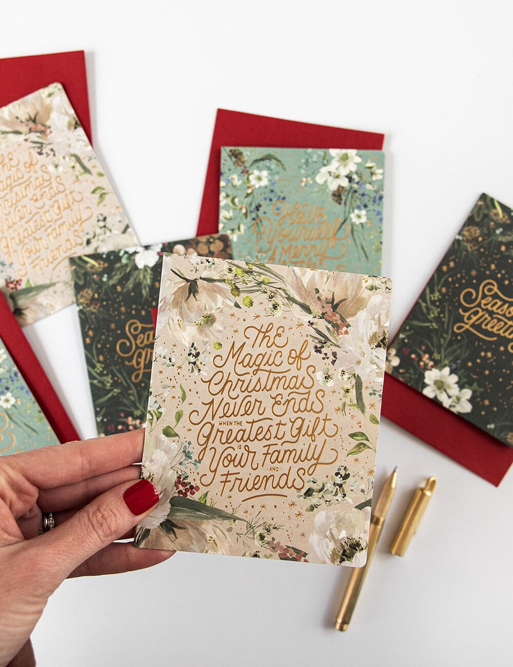 "The Magic of Christmas" Taupe Christmas Card Greeting Cards Bespoke Letterpress