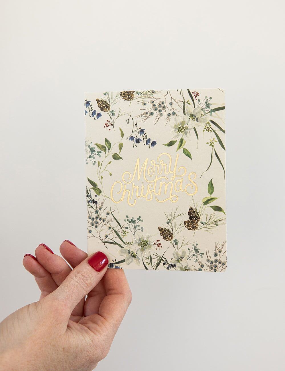 "Merry Christmas" Cream Christmas Card Greeting Cards Bespoke Letterpress