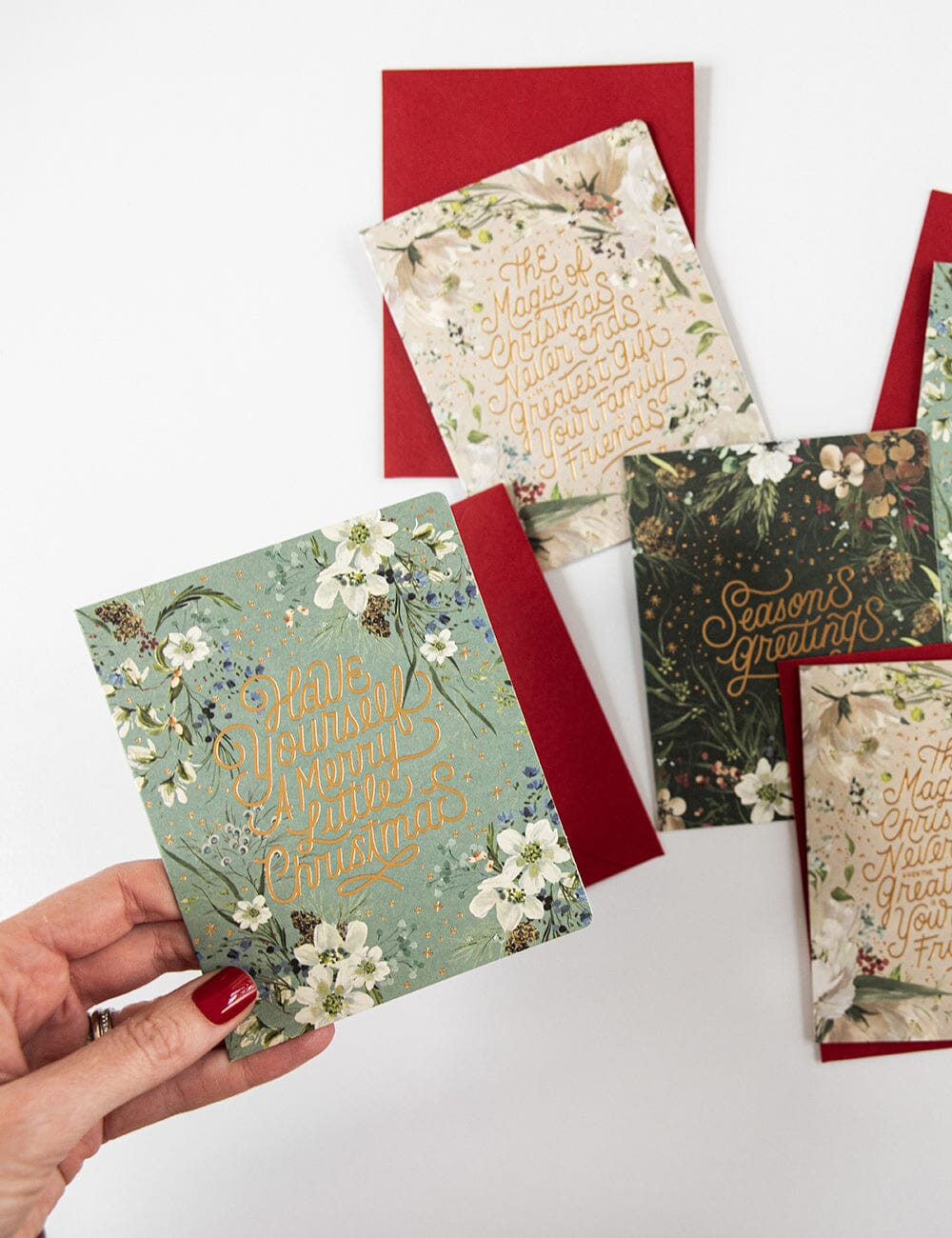 "Have yourself a Merry Little Christmas" Blue Christmas Card Greeting Cards Bespoke Letterpress