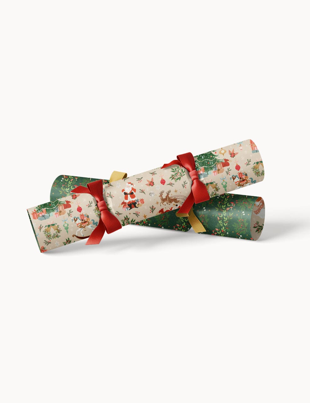 10 Pack Christmas Cracker Kit - Jolly Santa Christmas Crackers Bespoke Letterpress