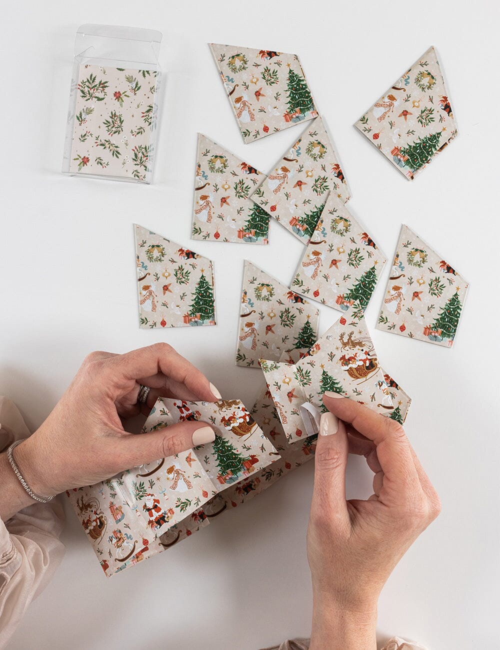 10 Pack Christmas Paper Crown Hats - Jolly Santa