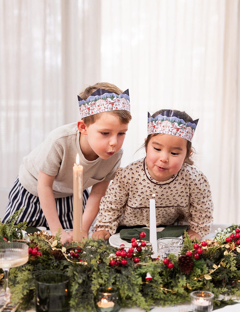 10 Pack Christmas Paper Crown Hats - Christmas Market Christmas Crackers Bespoke Letterpress