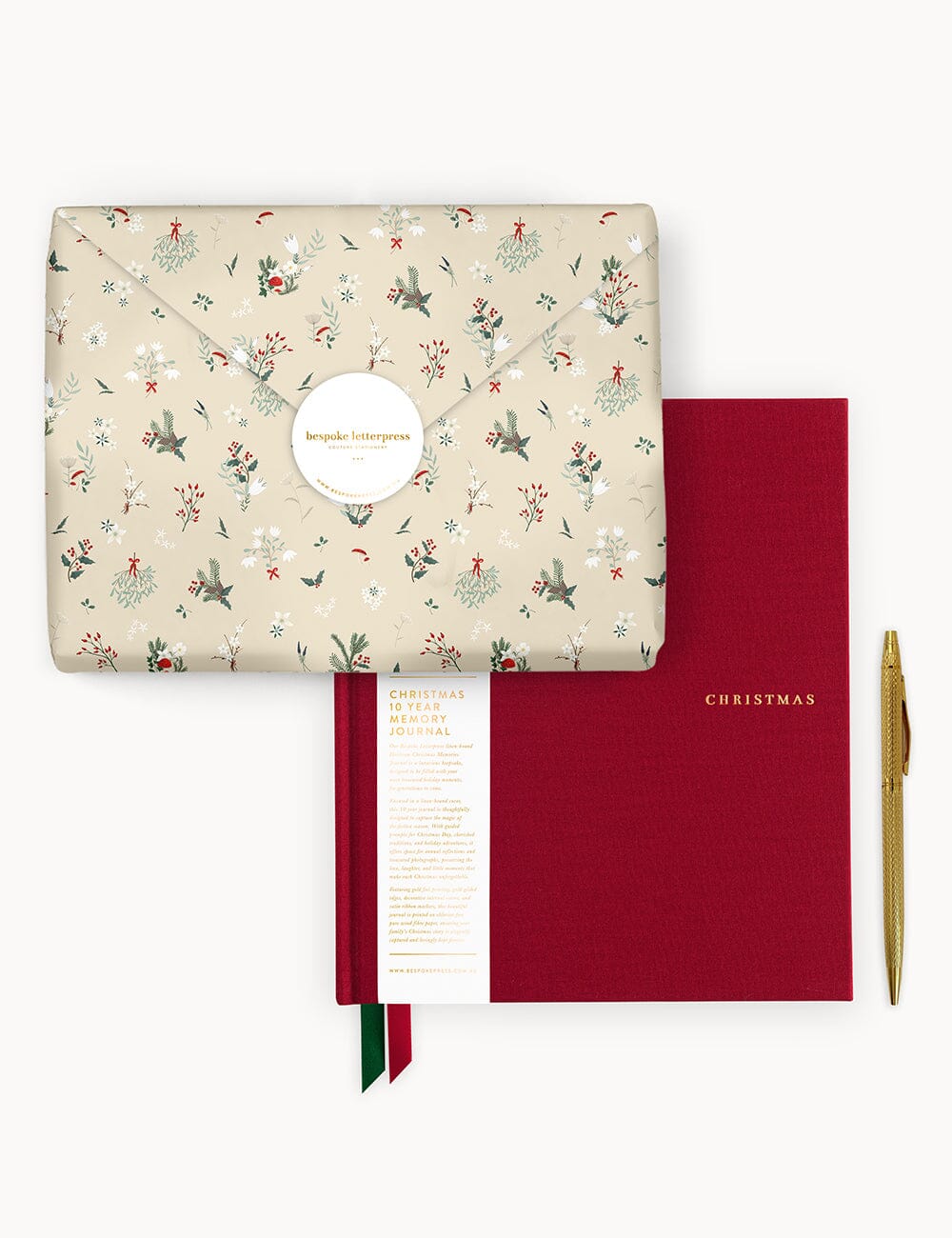 Gift Set - Heirloom Christmas 10 Year Memory Journal Journals Bespoke Letterpress