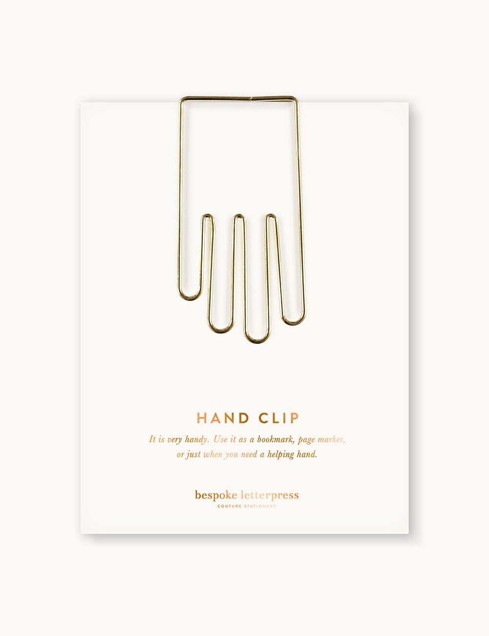 Hand Paperclip Stationery Bespoke Letterpress