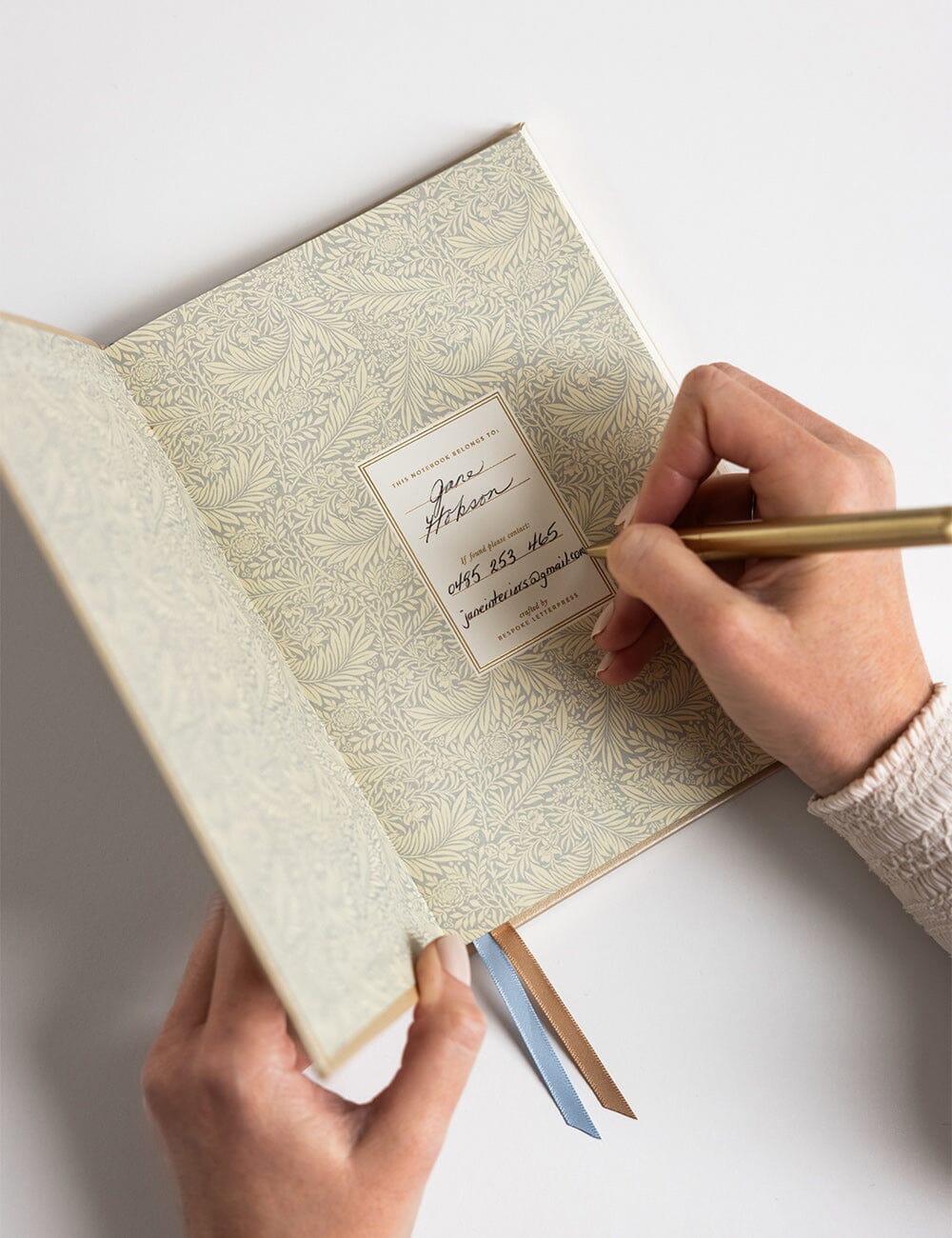 Classic Notebook - Pearl (Blank) Notebooks Bespoke Letterpress