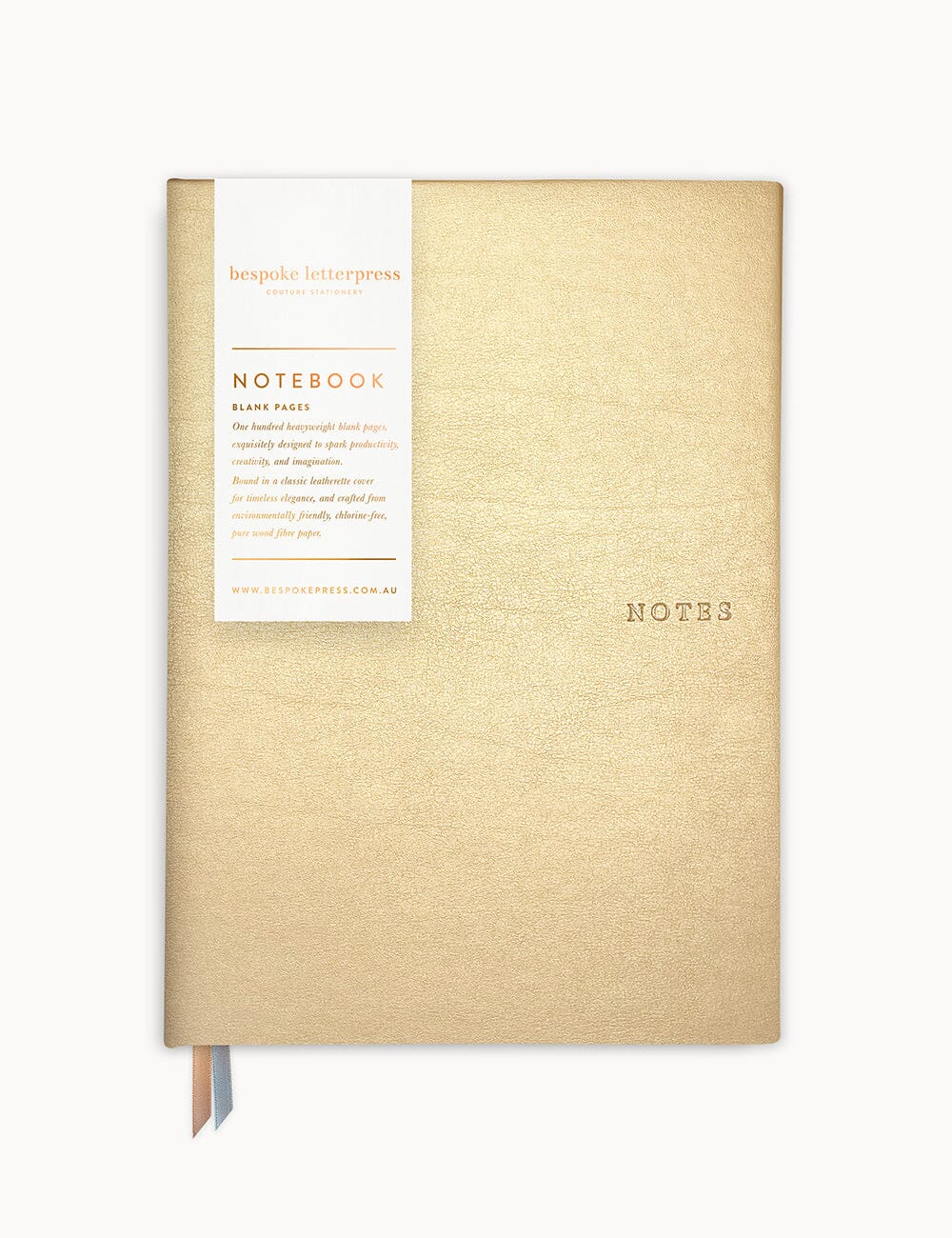 Classic Notebook - Pearl (Blank) Notebooks Bespoke Letterpress