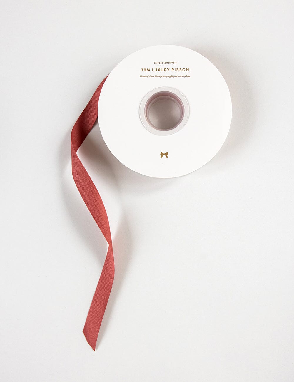 Tea Rose Cotton Ribbon 30 Meters Cotton Ribbon Bespoke Letterpress