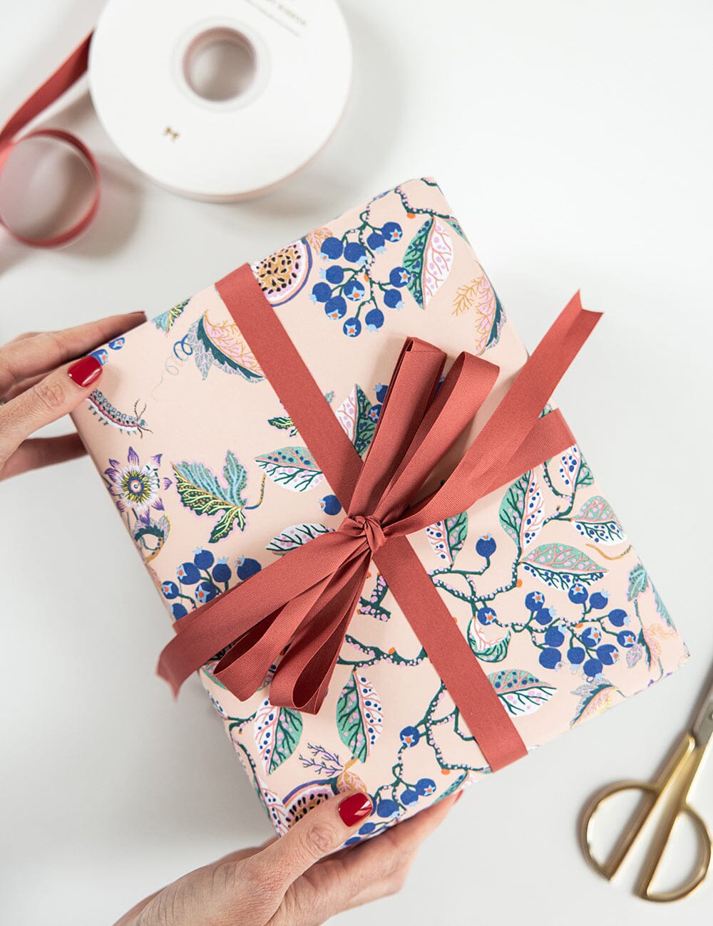 Tea Rose Cotton Ribbon 30 Meters Cotton Ribbon Bespoke Letterpress