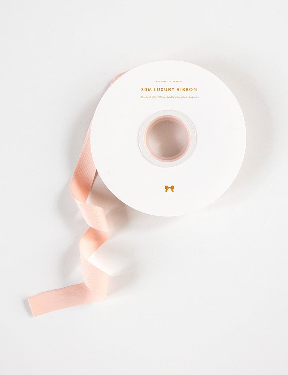 Peach Cotton Ribbon 30 Meters Cotton Ribbon Bespoke Letterpress