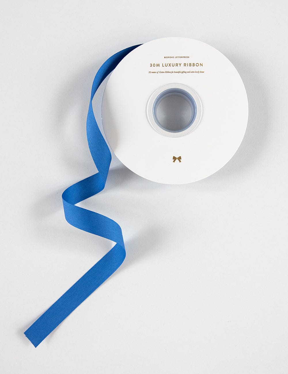 Colbalt Cotton Ribbon 30 Meters Cotton Ribbon Bespoke Letterpress