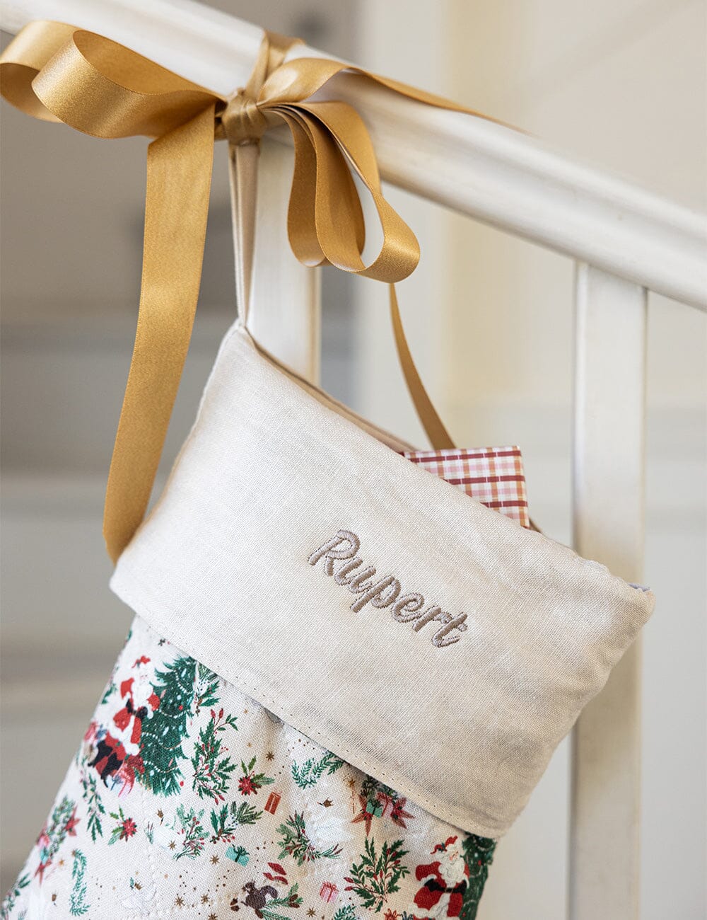 Jolly Santa Sleigh Heirloom Christmas Stocking