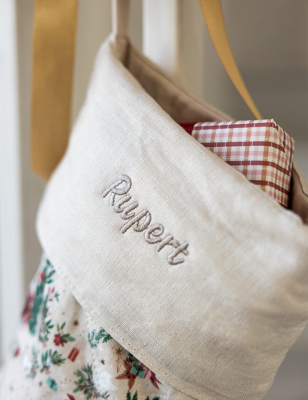 Jolly Santa Sleigh Heirloom Christmas Stocking