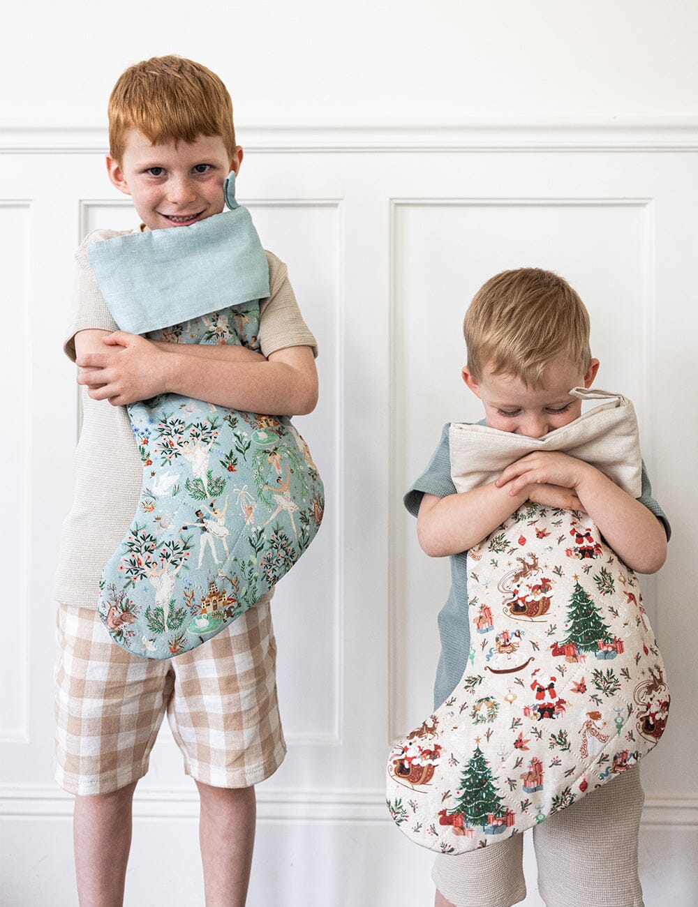 Jolly Santa Sleigh Heirloom Christmas Stocking