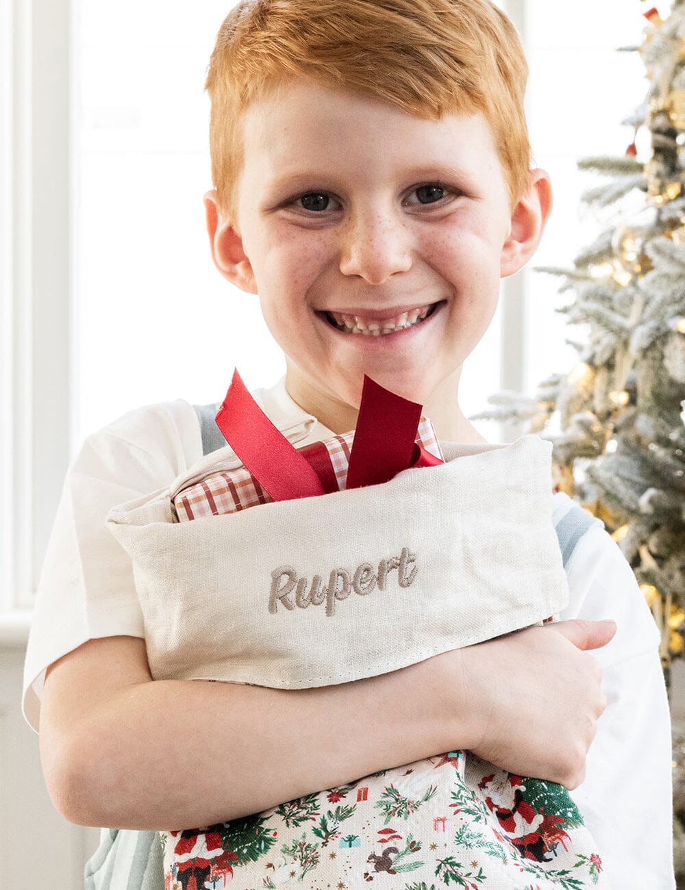 Jolly Santa Sleigh Heirloom Christmas Stocking