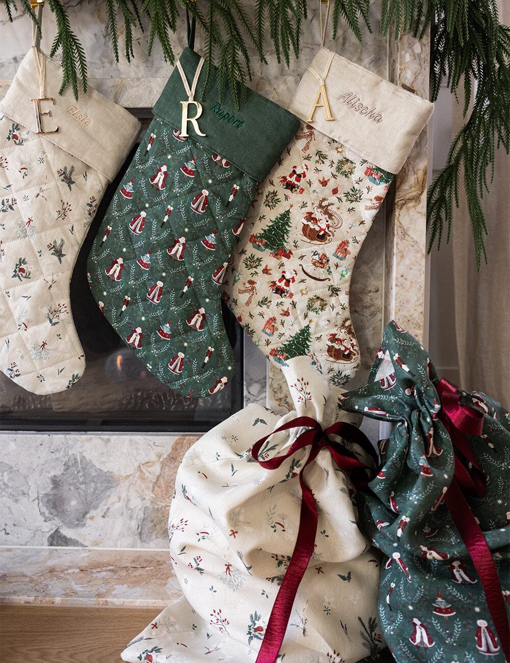 Mr & Mrs Claus Christmas Stocking