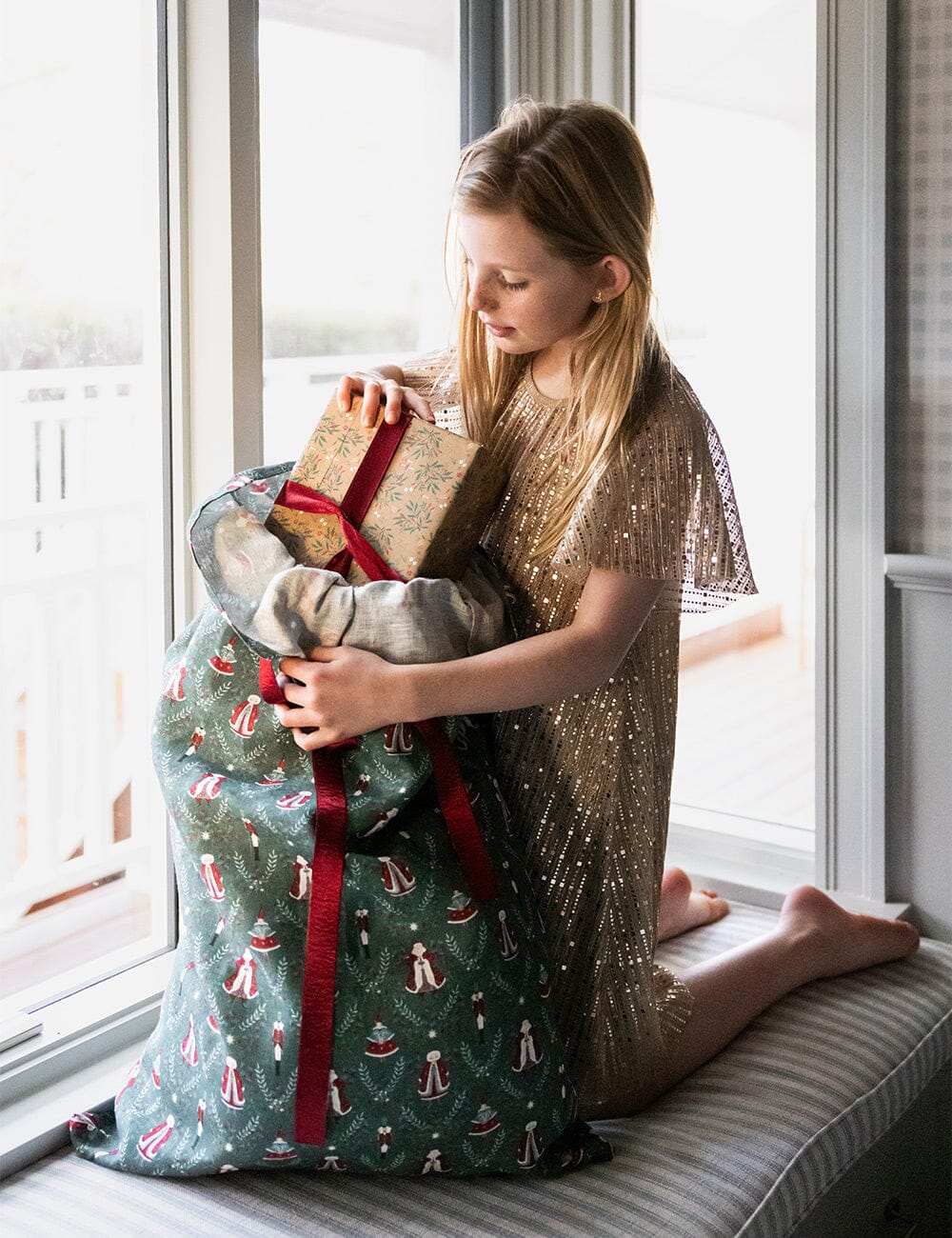 Mr & Mrs Claus - Heirloom Christmas Santa Sack