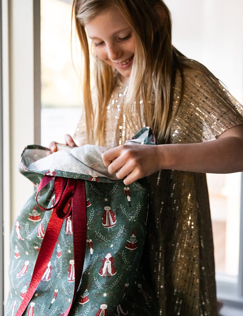 Mr & Mrs Claus - Heirloom Christmas Santa Sack