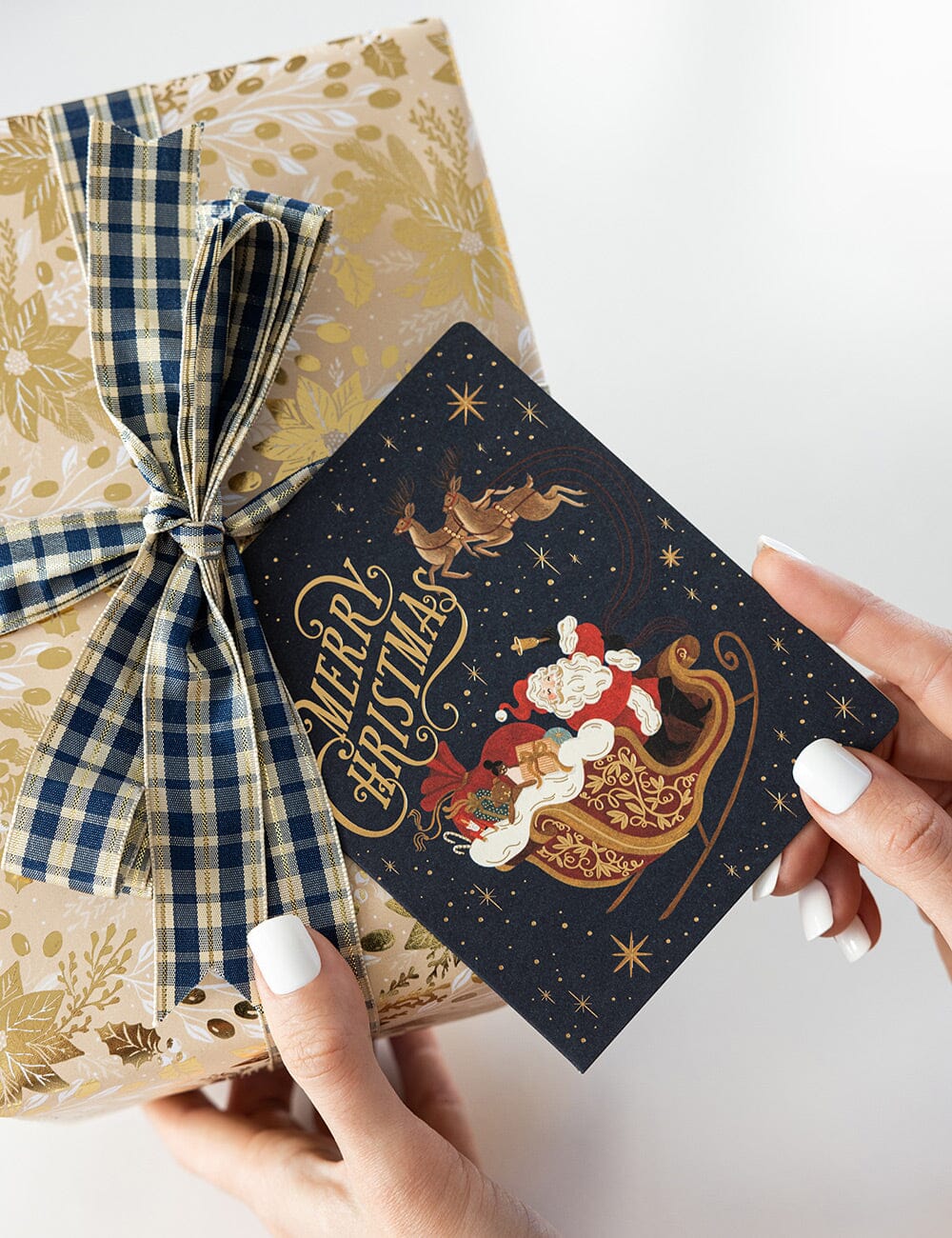 "Merry Christmas" Christmas Card (Starry Night) Greeting Cards Bespoke Letterpress