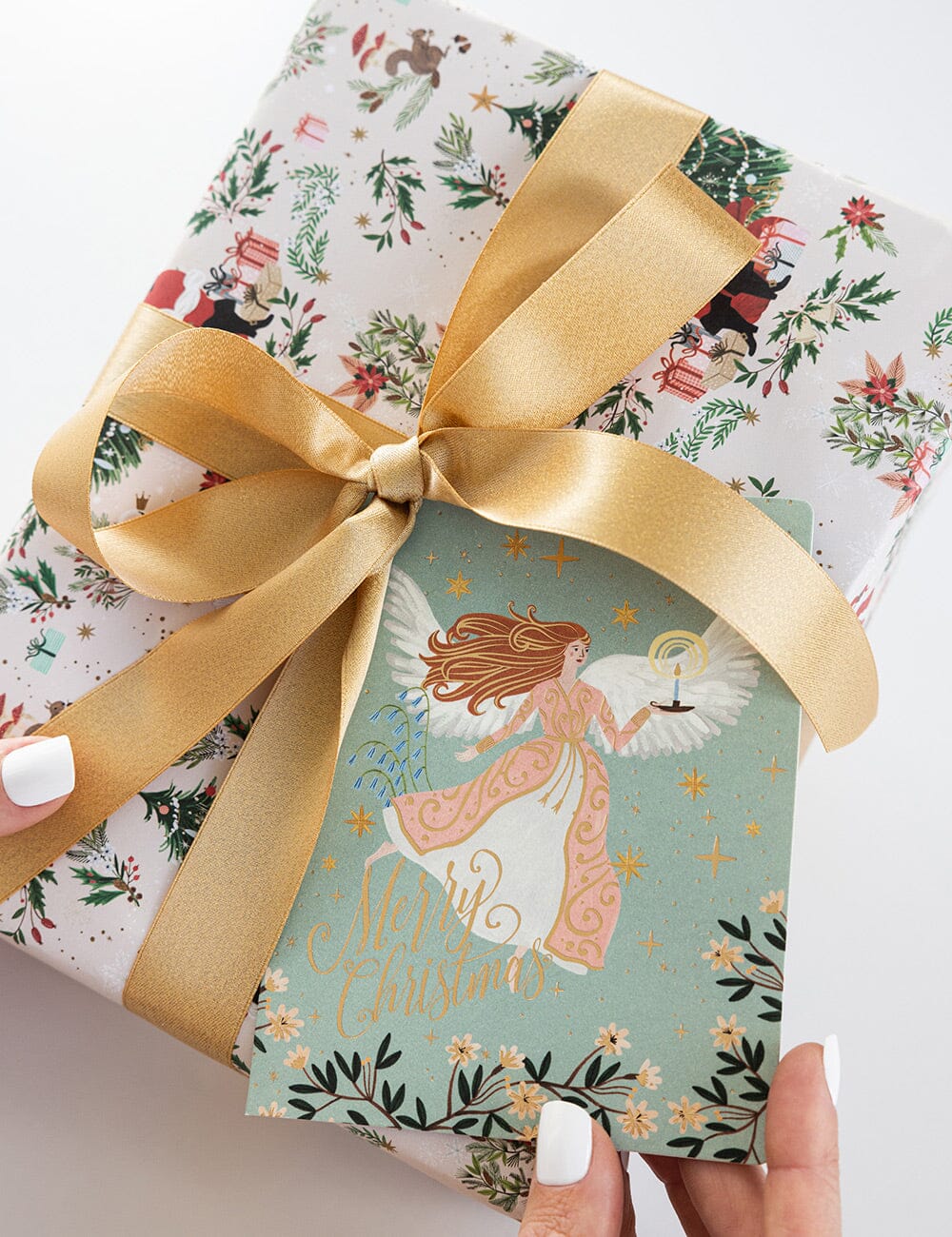 "Merry Christmas" Christmas Card (Angel) Greeting Cards Bespoke Letterpress