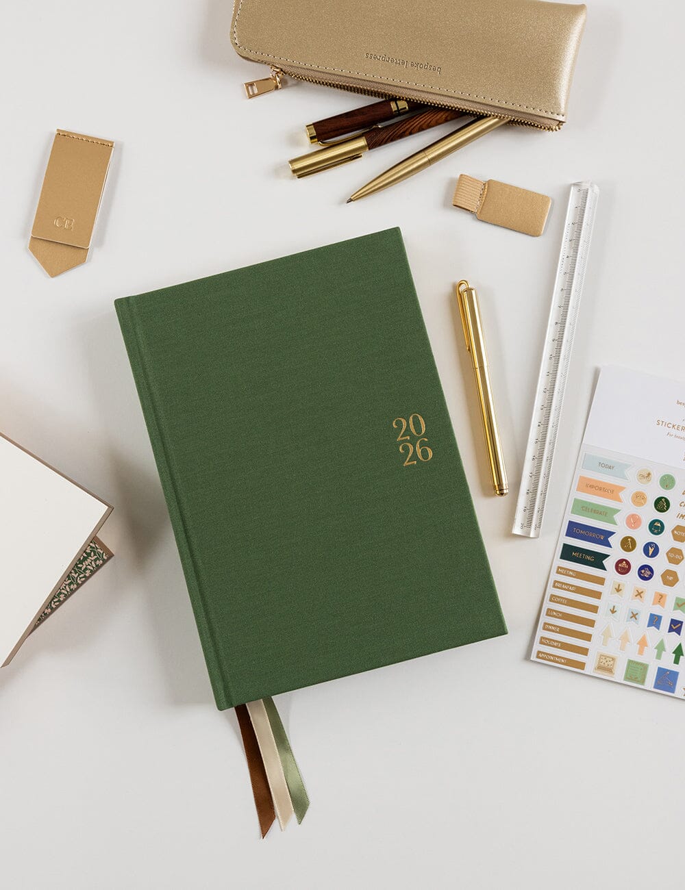 2026 Weekly Academic Student Linen Bound Planner - Finch