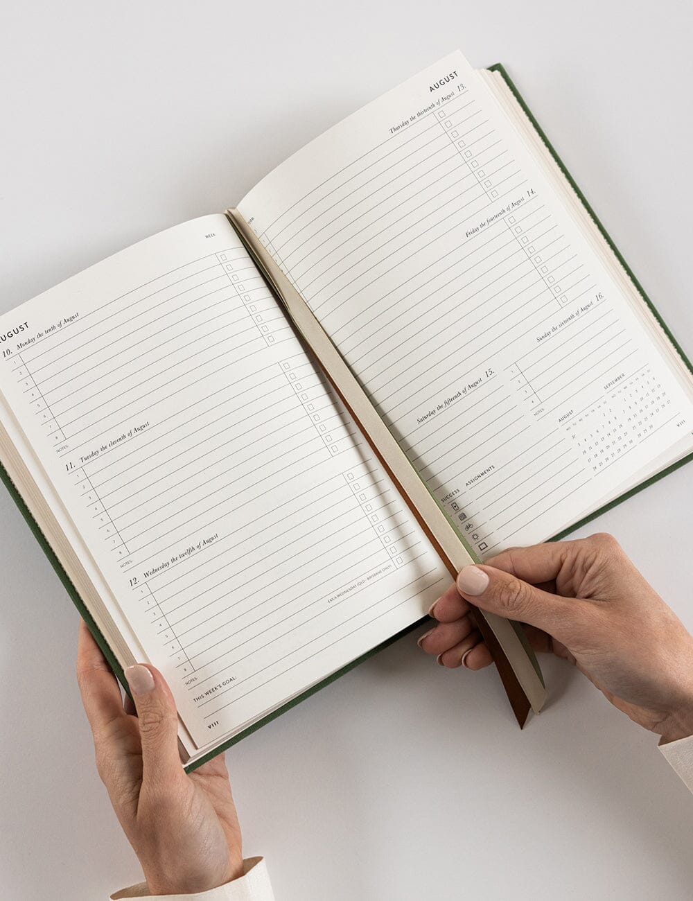 2026 Weekly Academic Student Linen Bound Planner - Finch