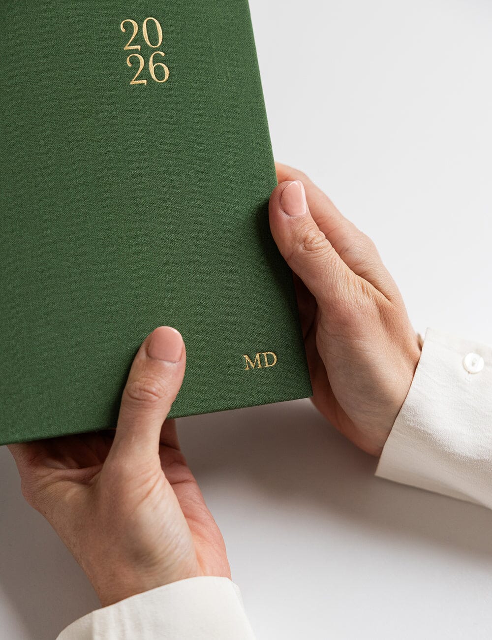 2026 Desktop A4 Linen Bound Planner - Finch
