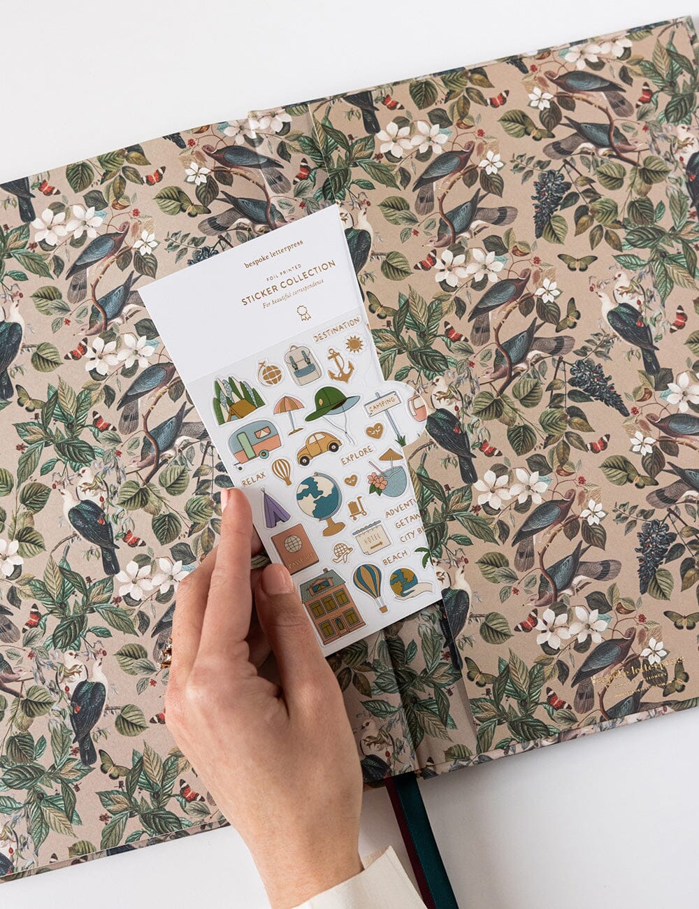 2026 Desktop A4 Linen Bound Planner - Botanical Grove