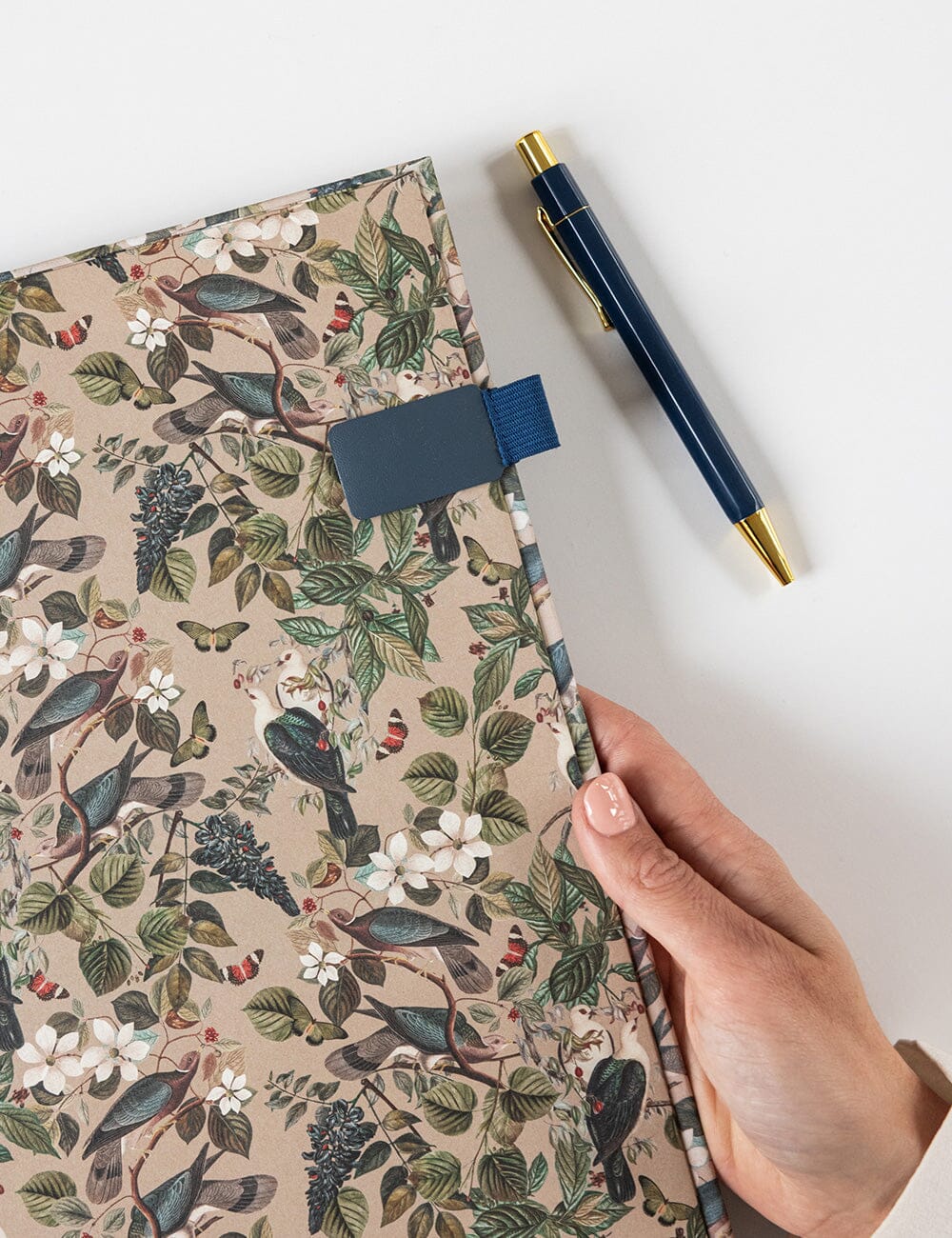 2026 Desktop A4 Linen Bound Planner - Botanical Grove