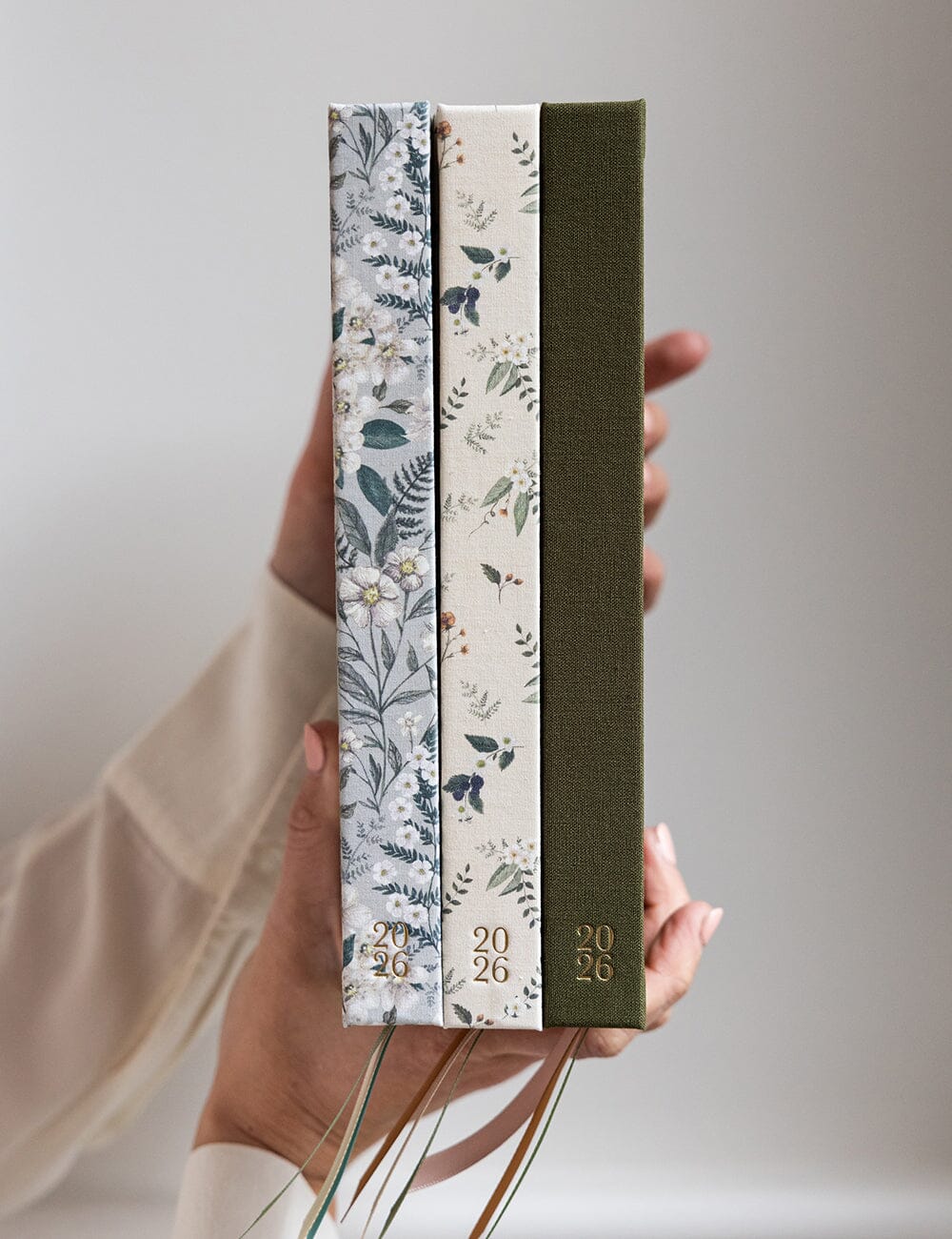 2026 Desktop Linen Bound Planner - Hunter Green