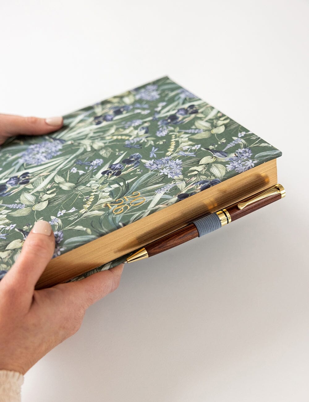 2026 Day to a Page Large Linen Bound Planner - Indigo Haven
