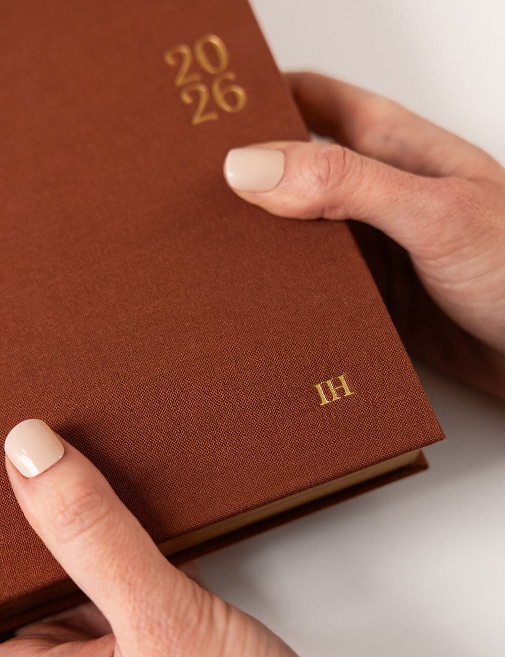 2026 Day to a Page Large Linen Bound Planner - Bronze